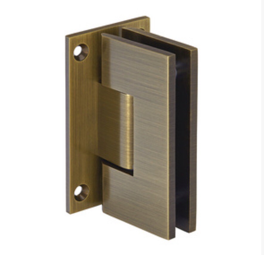 CRL VIE037 ABR Antique Brass 037 Series Wall Mount Full Back Plate Hinge-image