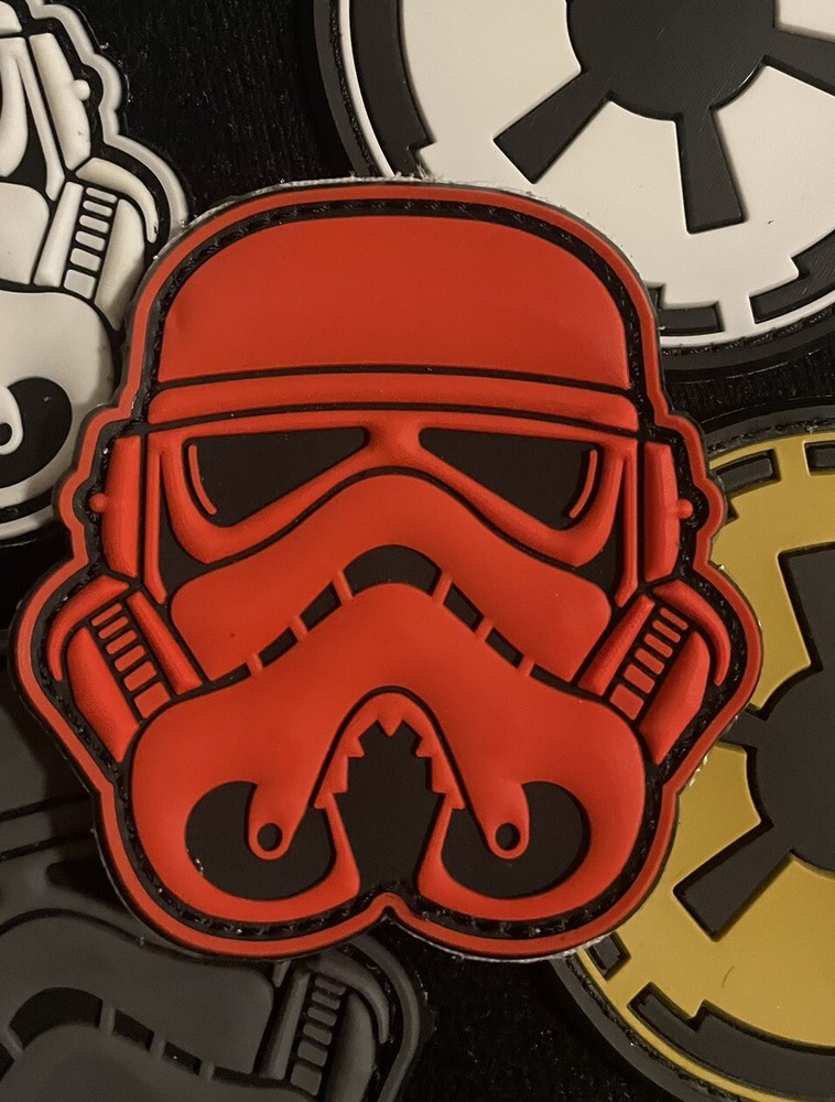Stormtrooper Galactic Empire Dark Side Star Wars Tactical Patch Hook Loop Red
