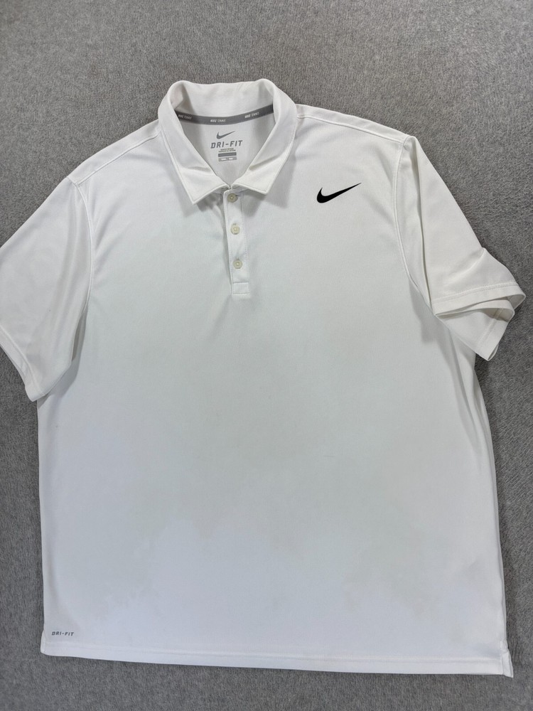 Polo Nike Dri Fit Manga Corta Rendimiento (Hombre 2XL) Blanco