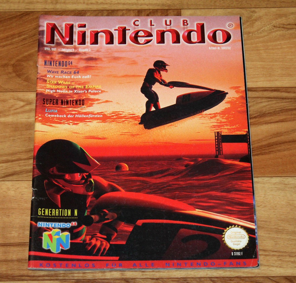1997 Vintage Club Nintendo Magazine Wave Race 64 Kirby Super Star Super Mario 64