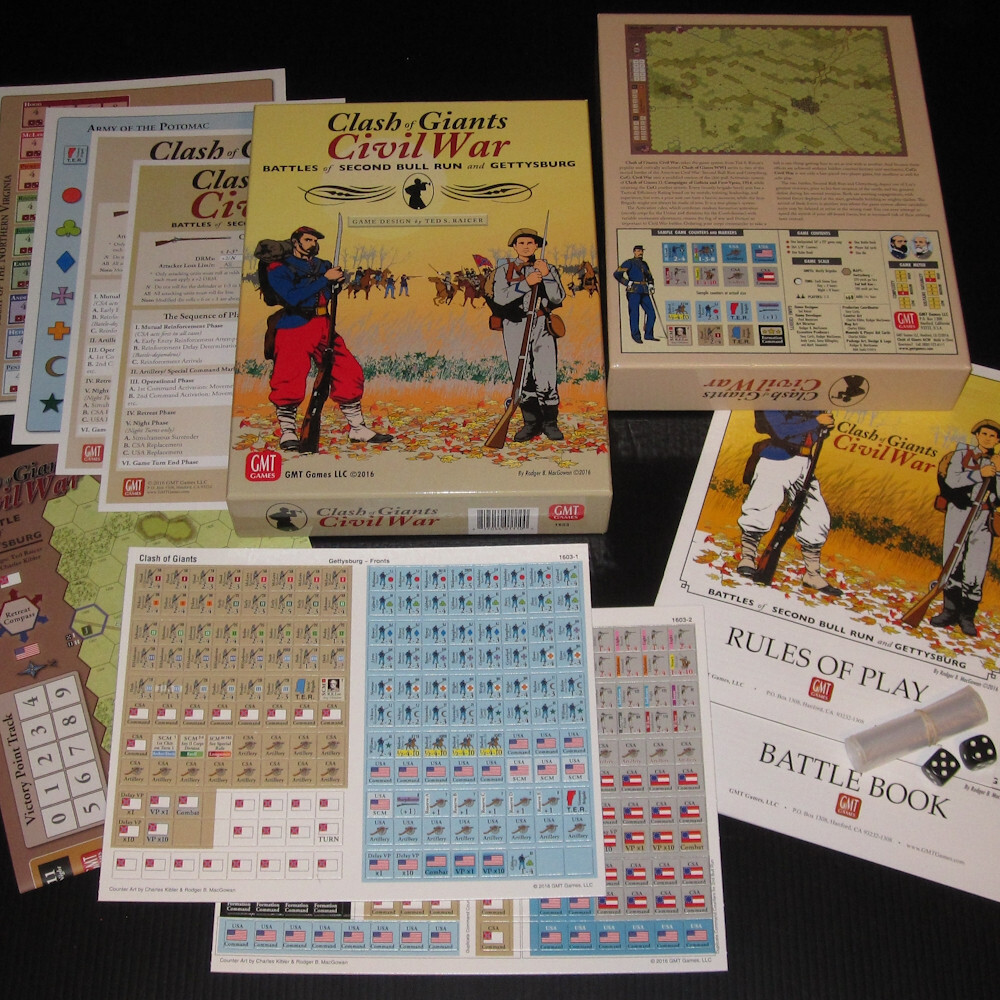 Unpunched GMT Games ***CLASH OF GIANTS CIVIL WAR*** 2016 Gettysburg Wargame 1603