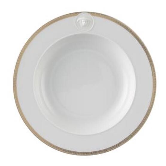 Versace by Rosenthal Medusa D' Or Rim Soup Plate 8 1/2 in 19310-409950-10322
