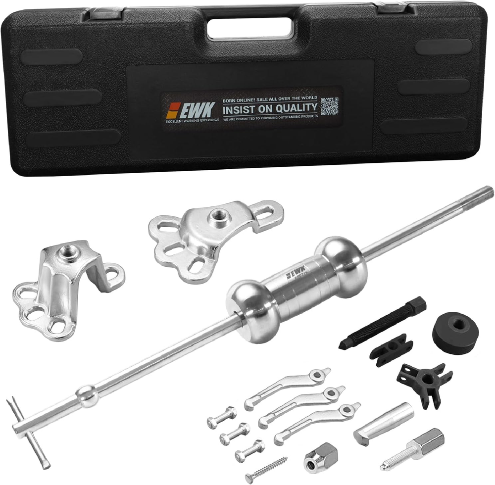 9-Way Slide Hammer Puller Set, Front Wheel Hub Bearing Remover & Rear Wheel Axle