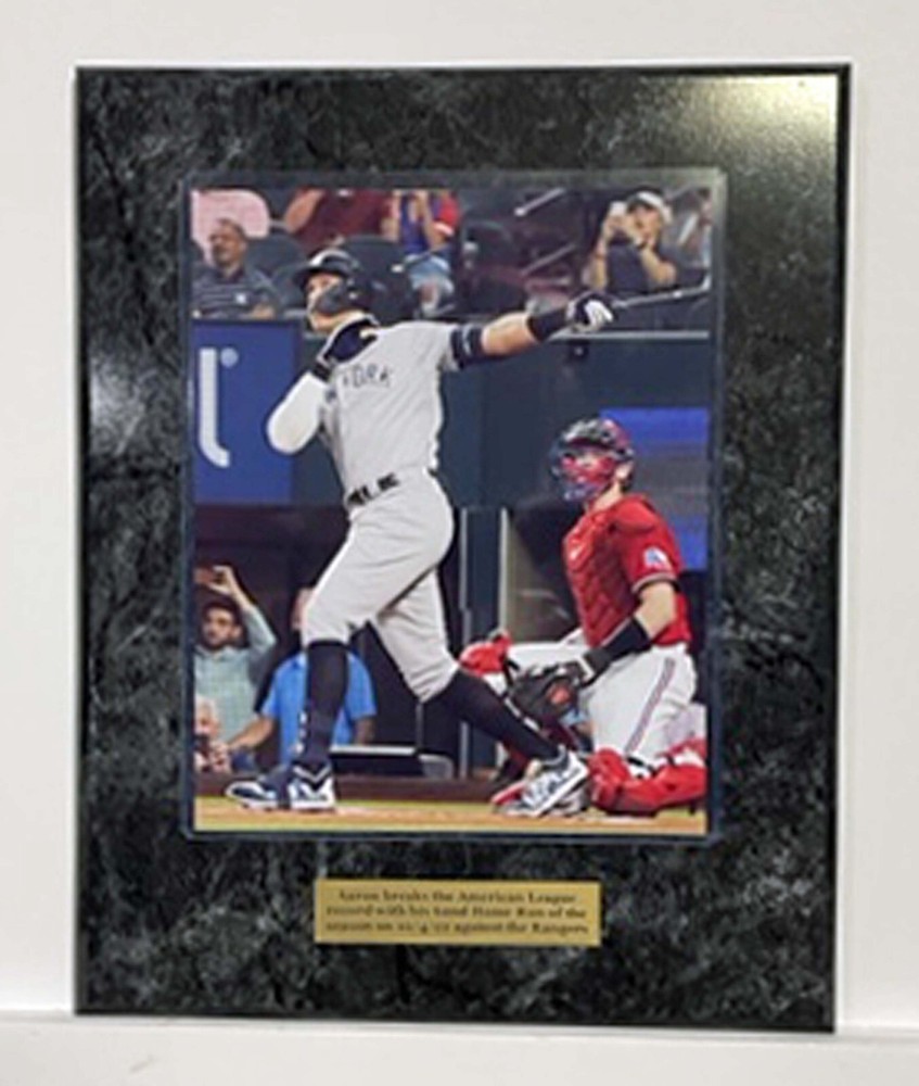 Aaron Judge 62nd Home Run Record Breaking Plaque 8x10 with Engraved Nameplate-image