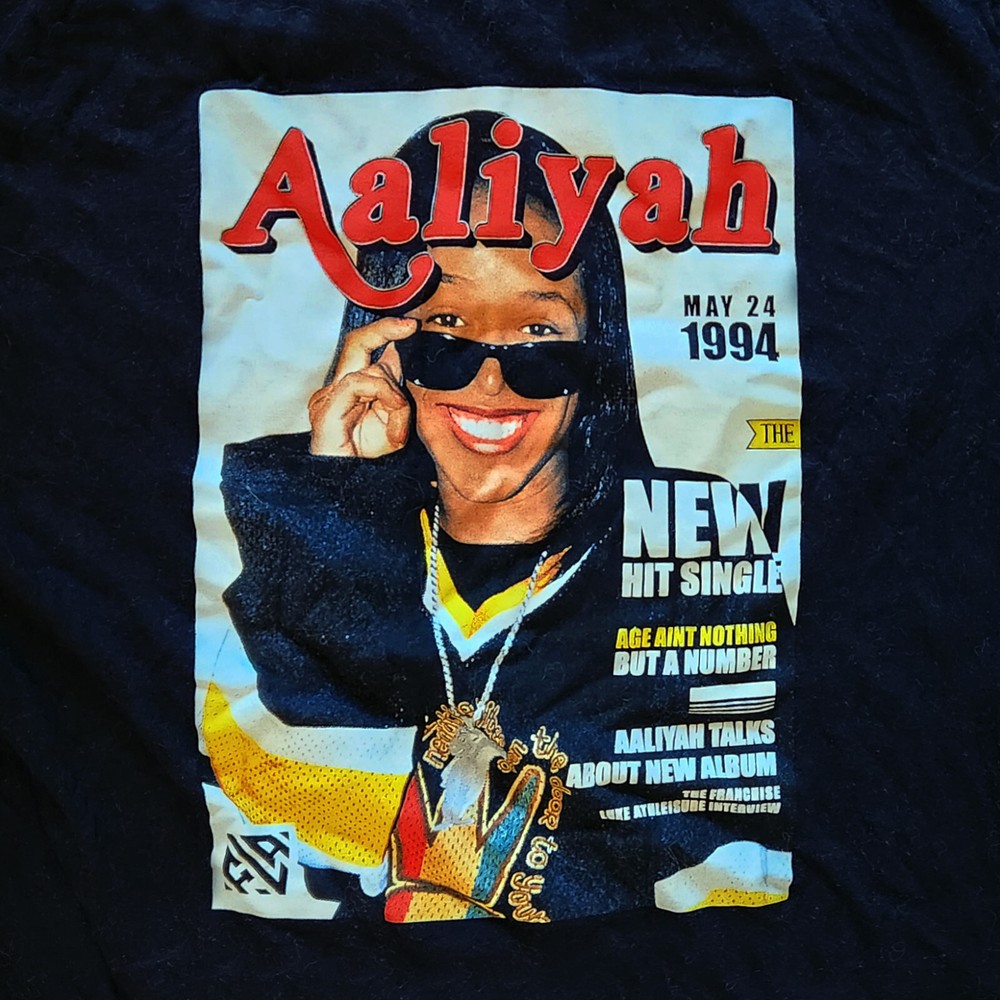 AALIYAH Magazine Cover 1994 Shirt - Large - Music Hip Hop Rap Fresh FRCHS LA-image