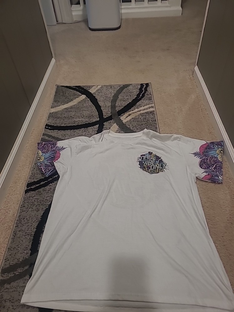 Fresh Laundry Good Vibes Only Mens Tee Size 2XL White