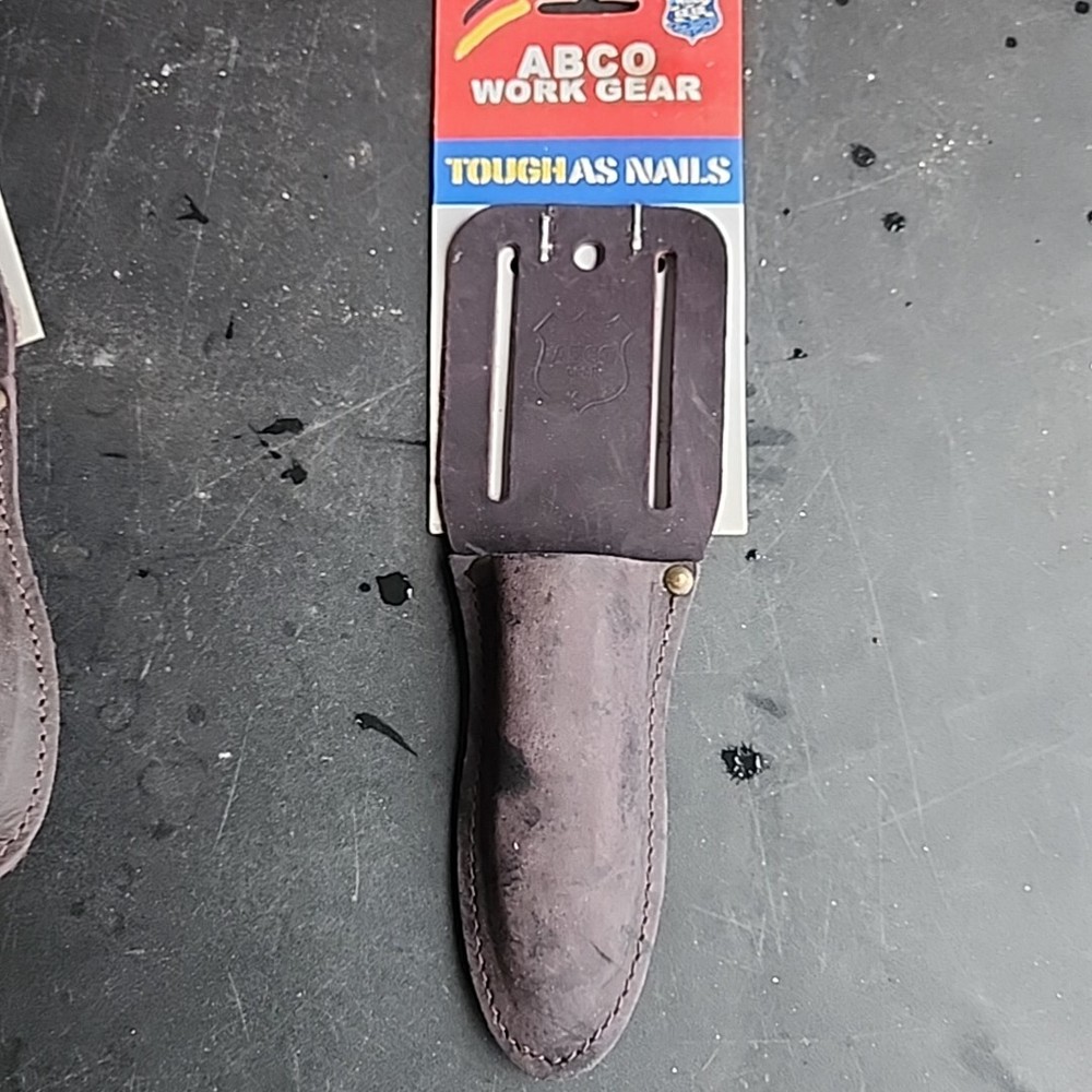ABCO USA Leather Tool Pouch Belt Holder Work Gear New-image