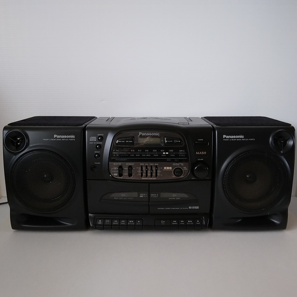 Panasonic RX-DT600 Boombox CD-Dual Casette Player-Radio-Cord-1995-Tested/Works