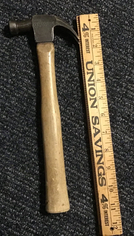 Small Old Antique VINTAGE FIRESTONE STANDARD CLAW Tack Hammer Original WOOD~Rare