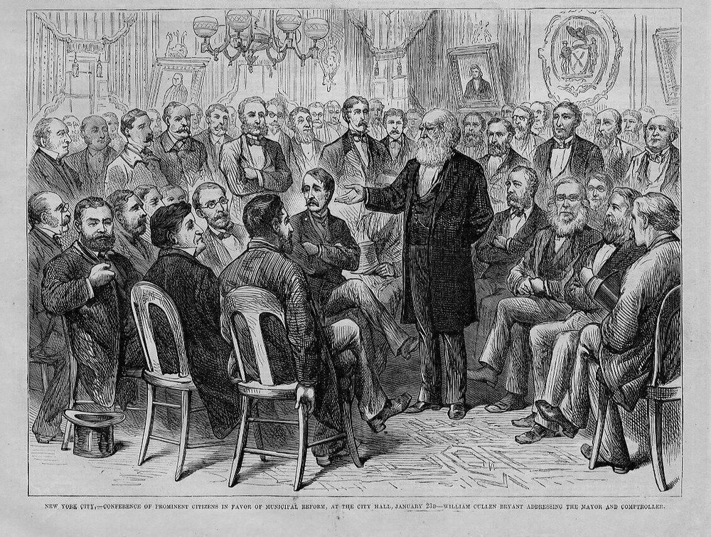 WILLIAM CULLEN BRYANT NEW YORK CITY PROMINENT CITIZENS MEETING MUNICIPAL REFORM