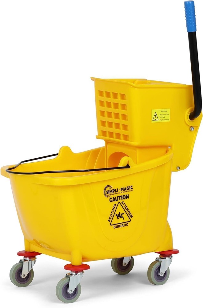 Mop Bucket with Side Press Wringer, 26 Quart, 14.75
