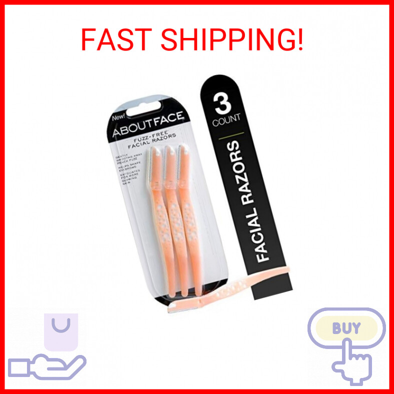 About Face Fuzz-Free Facial Razors for Shaving & Exfoliating - Includes 3 Beauty-image