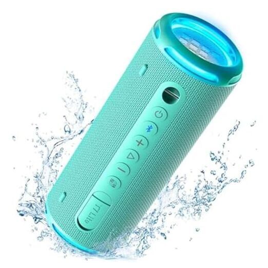 T7 Lite 24W Portable Bluetooth Speaker, Enhanced Bass, Rainbow Light Show,