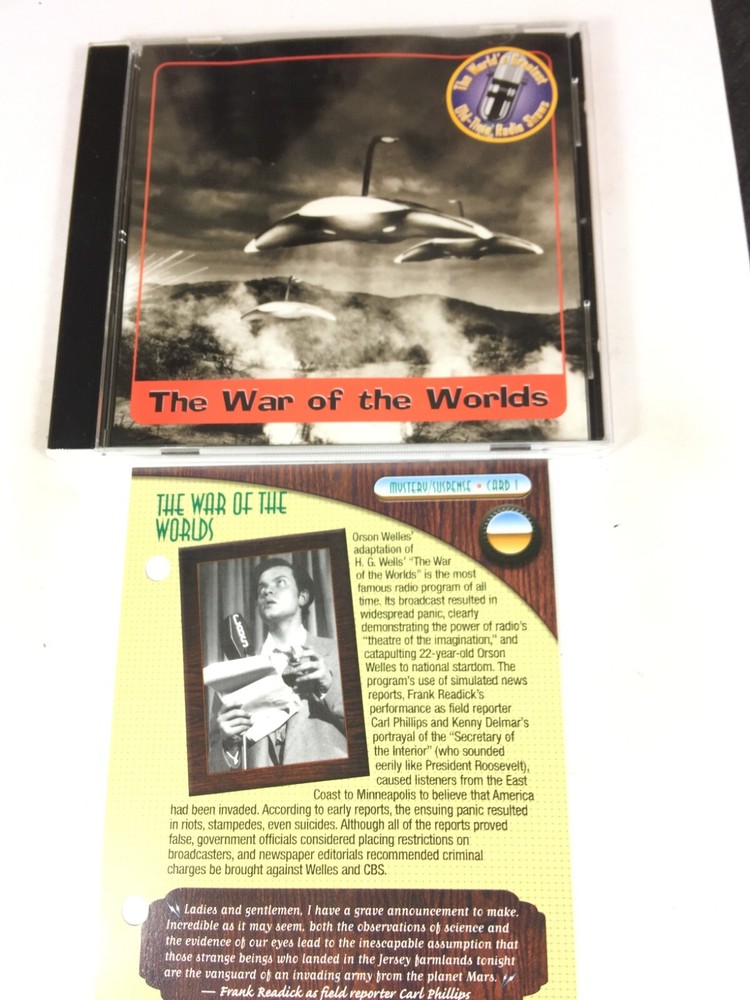 WAR OF THE WORLDS - OLD TIME RADIO SHOWS - AUDIO CD