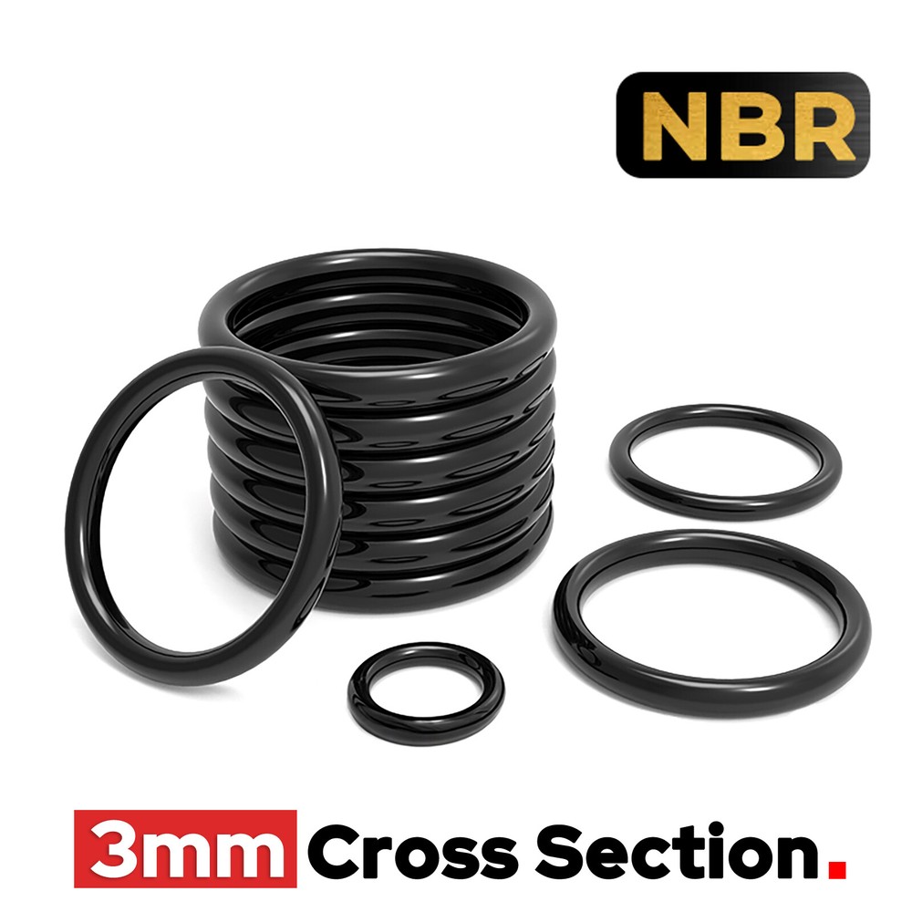 Metric Nitrile Rubber NBR O Ring Seals 3mm Cross Section 3mm-300mm ID O-Rings