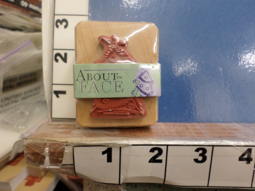 Double-Sided Christmas Tree Rubber Stamp for Holiday Crafts 2z-image