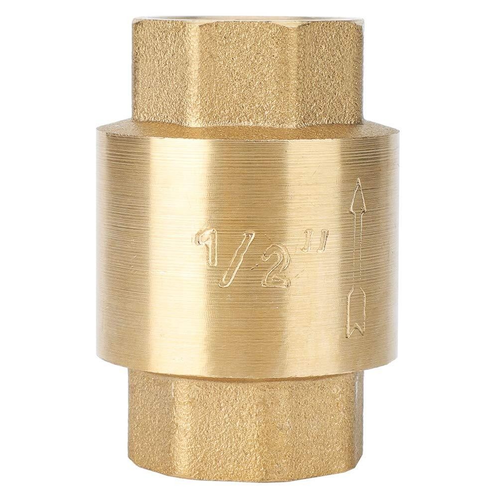 G1/2 Brass Threaded One-Way Non-Return Check Valve for Water Gas Oil