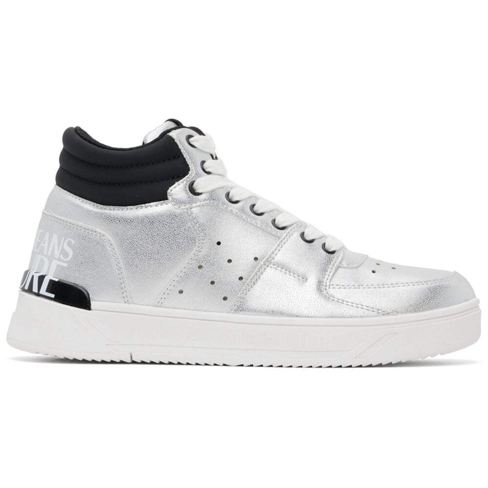 Versace Jeans Gray Polyethylene Sneakers for Men Stylish Comfort
