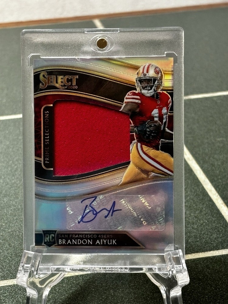 2020 Panini Select Brandon Aiyuk Auto Patch RC 49ers #PSS-BAI Press Selections