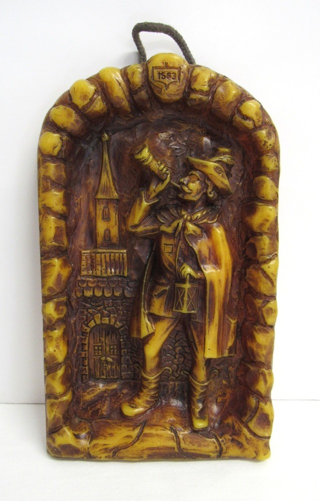 Vintage 3D Wax Wall Relief Art from Bavaria Germany - Excellent Condition  