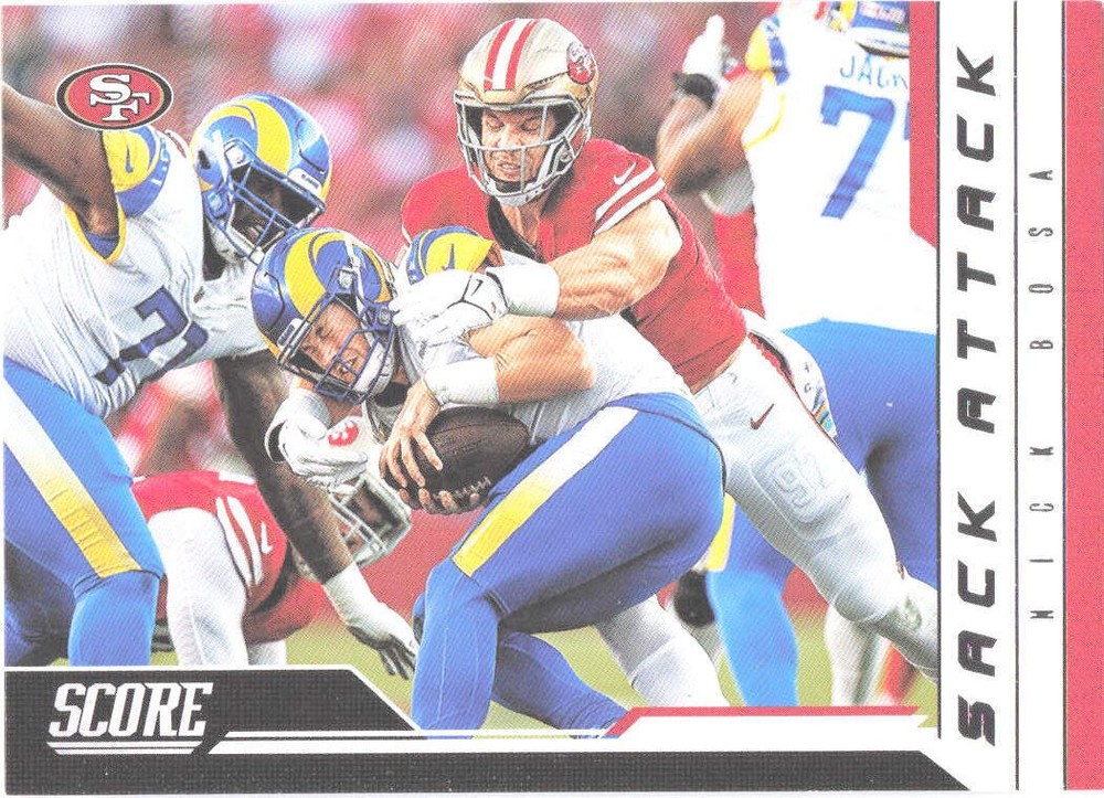 2023 Score #1 Nick Bosa Sack Attack Football Card
