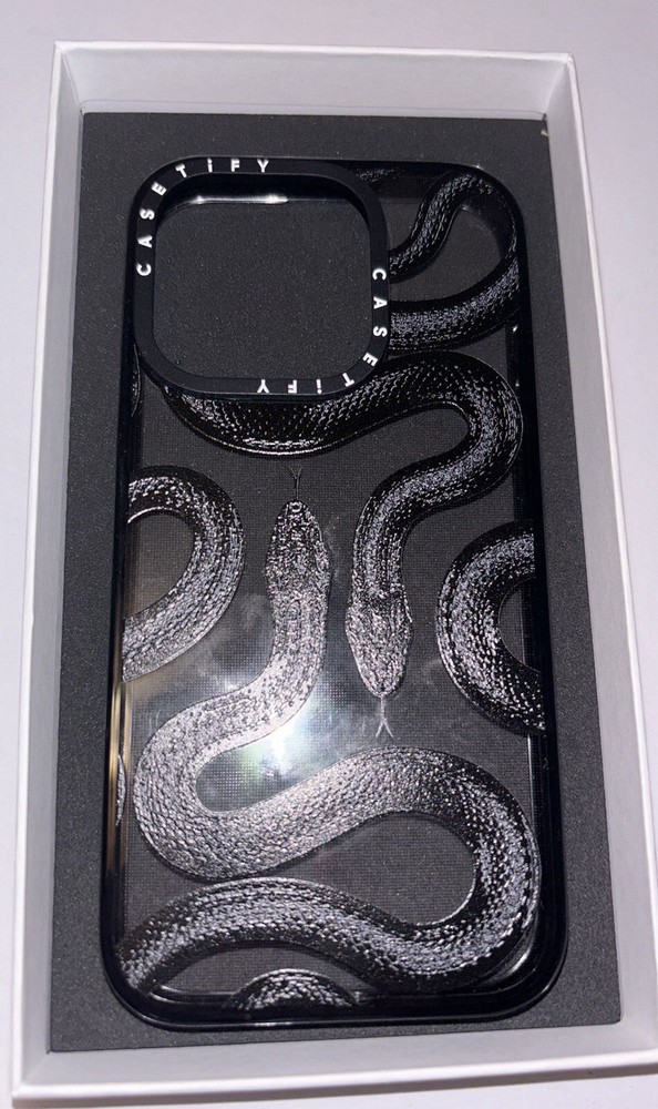 CASETiFY IPhone 15 Pro-Impact Case with MagSafe  Black Kingsnake