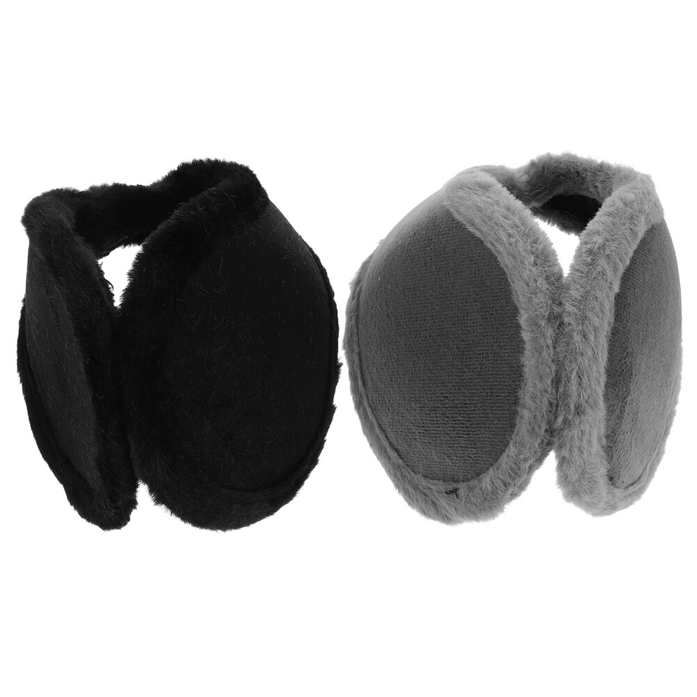 2-Pack Fleece Ear Warmers for Men & Women - Soft Winter Muffs Cover