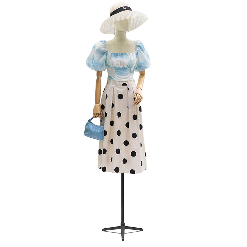 Female Dress Form Pinnable Mannequin Body Torso W/head Hand Tripod Base Stand US