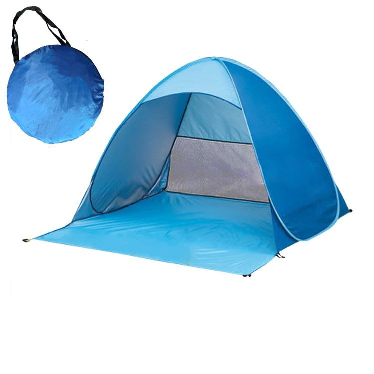 QIXING Beach Tent, Easy to Set Up, UPF 50+ Canopy Camping Tent, Rain and Sun ...