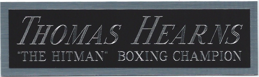 THOMAS HEARNS NAMEPLATE for AUTOGRAPHED Signed BOXING-GLOVES-TRUNKS-ROBE-PHOTO