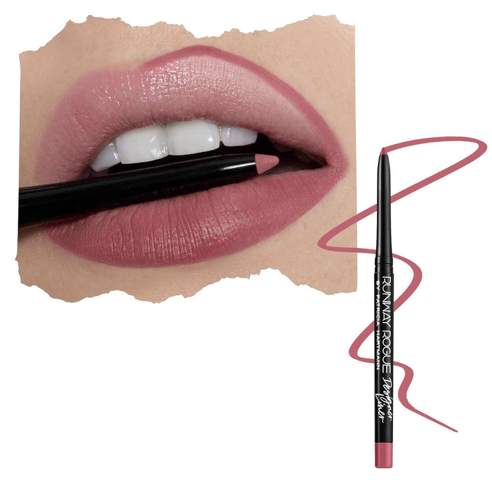Matte Cool Berry-Rose Designer Lip Liner Pencil for Long-Lasting Color