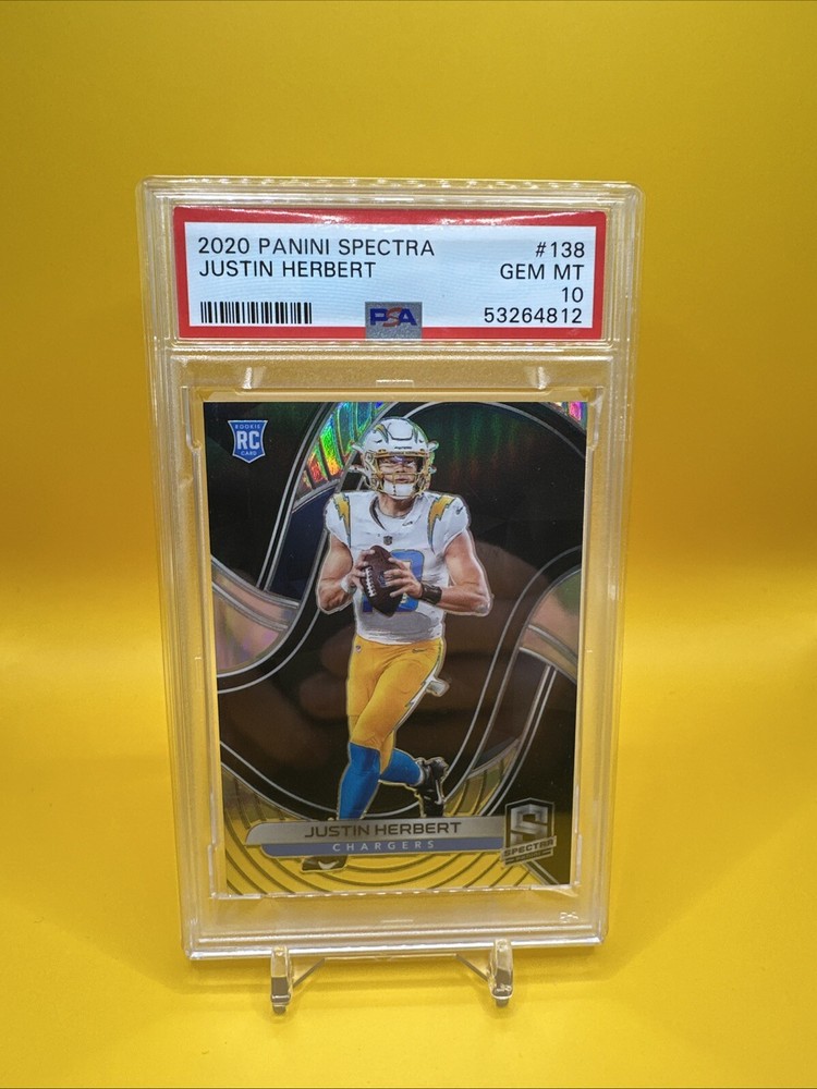 Justin Herbert 2020 Spectra #138 PSA 10 Color Match Rookie Card