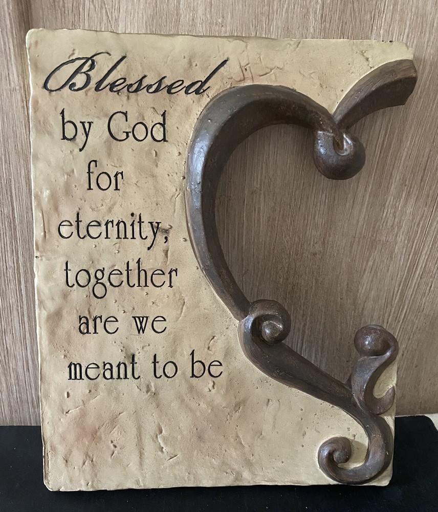 Abbey Press Wall Plaque Anniversary/Wedding  Resin, Together we are meant to be-image