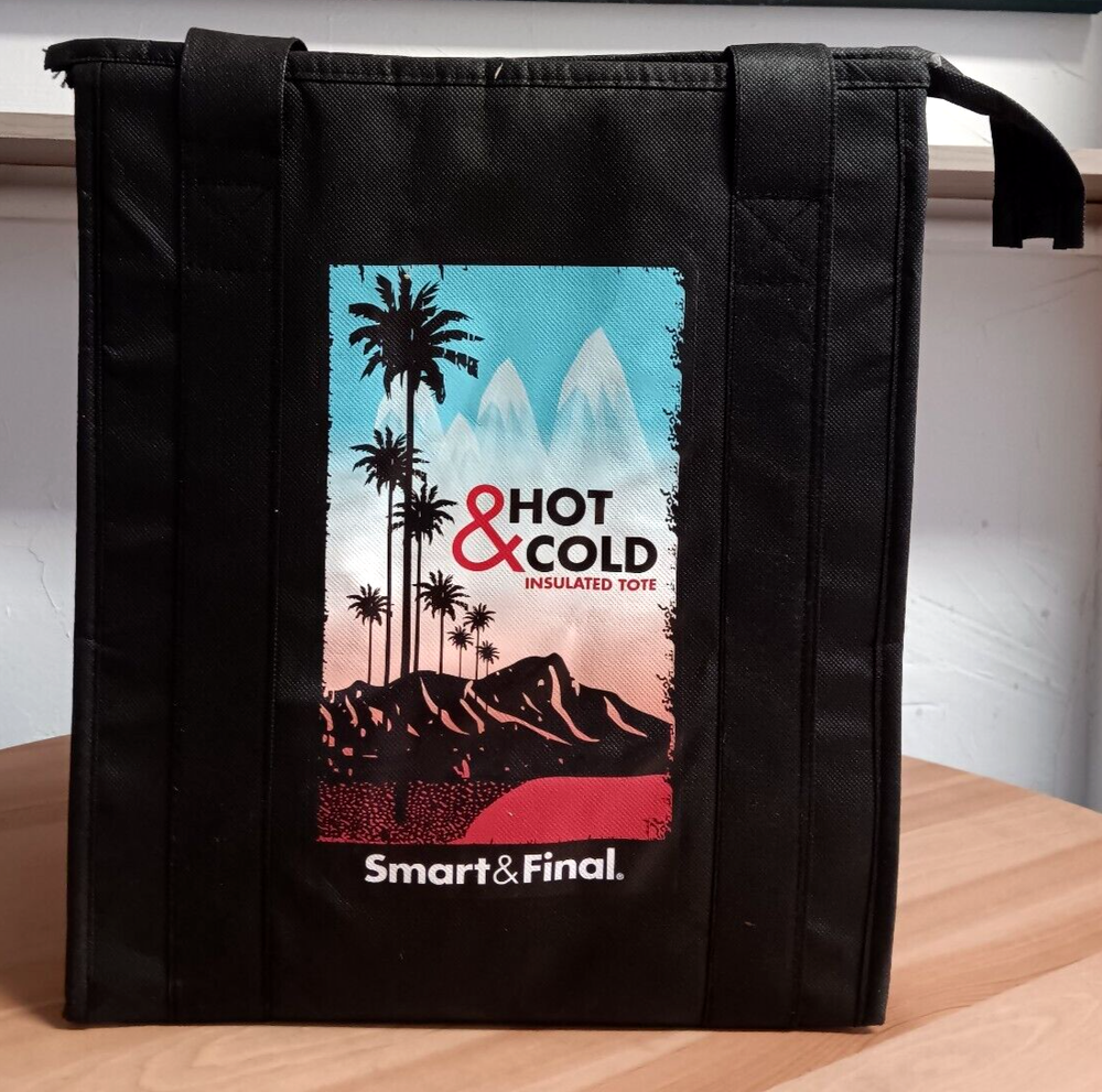 Smart & Final Hot Cold Insulated Shopping Tote Bag Zip 15 x 12.5 inch