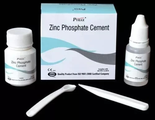 PYRAX Dental Zinc Phosphate Cement Permanent Tooth Filling Fixation kit !!