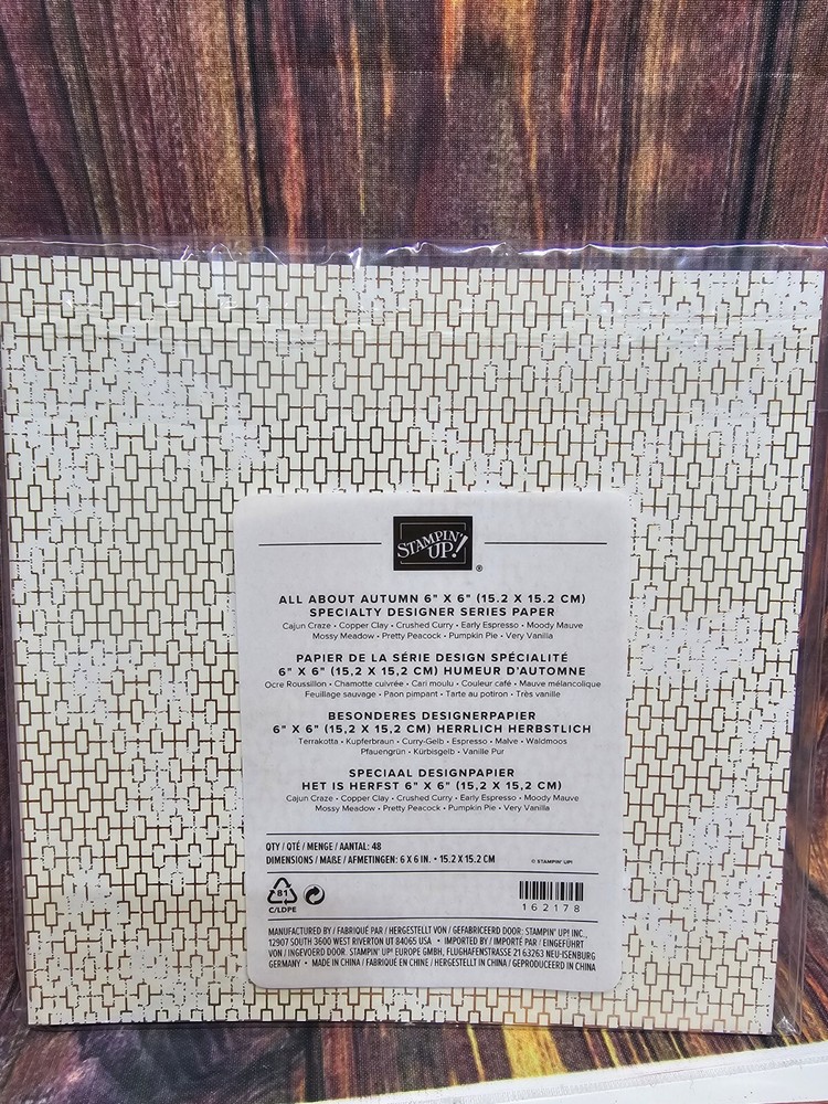 Stampin' UP! ALL ABOUT AUTUMN SPECIALTY DSP FULL PACK 48 SHEETS 6 X 6