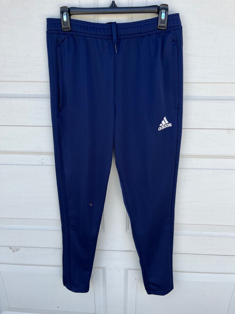Adidas Men’s Tapered Football Fit Pants Blue Medium Brand New