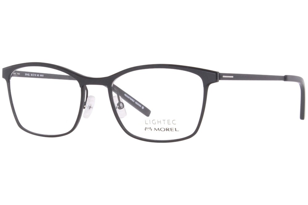 Morel Lightec 30142L NN10 Eyeglasses Frame Men's Black Full Rim Rectangular 54mm