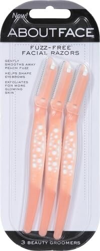 About Face Fuzz-Free Facial Razors for Shaving & Exfoliating - Includes 3 Beauty-image