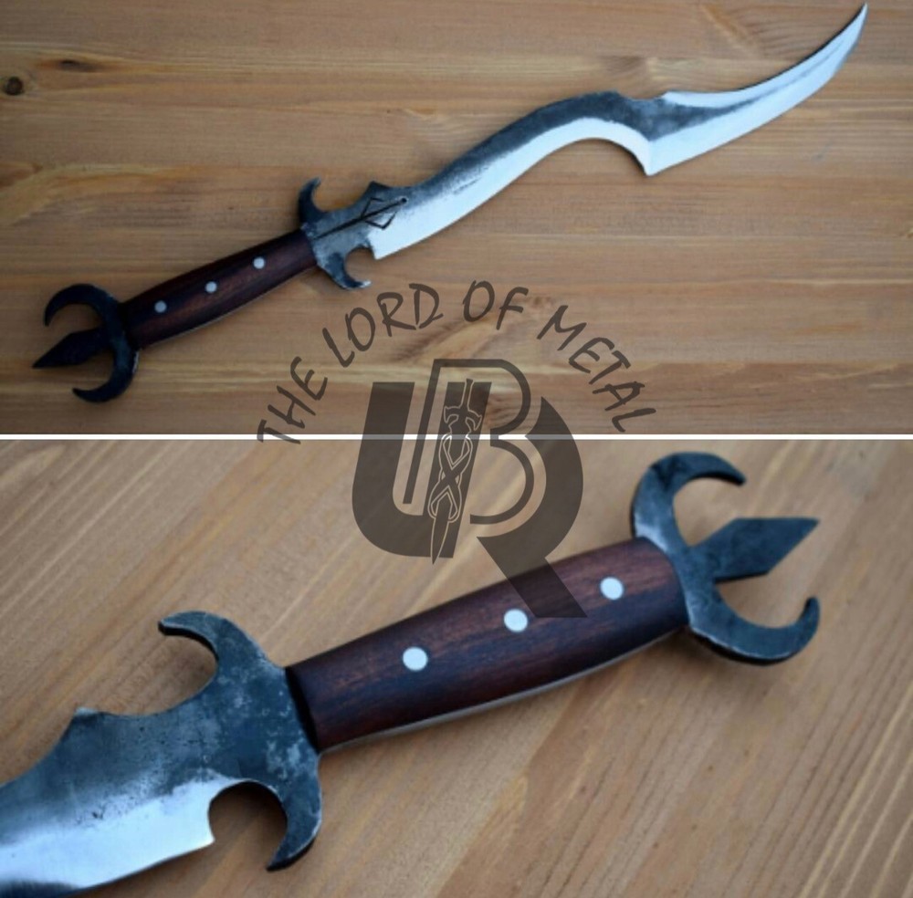 Handmade High Carbon Steel Viking Hunting Sword with Leather Sheath  