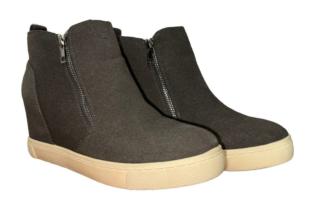 Athlefit Womens Wedge Sneakers Hidden Heel Platform Wedge Booties Hidden Wedge