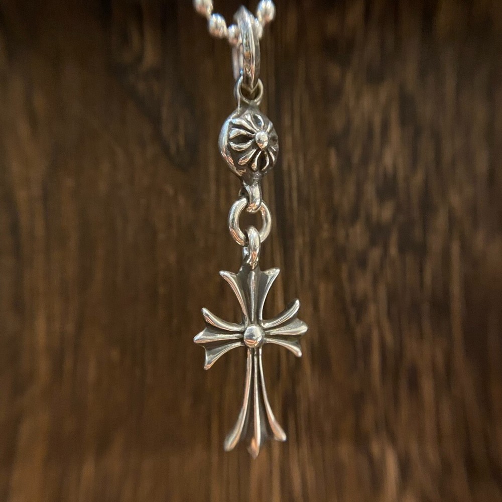 Chrome hearts silver Cross and ball pendant
