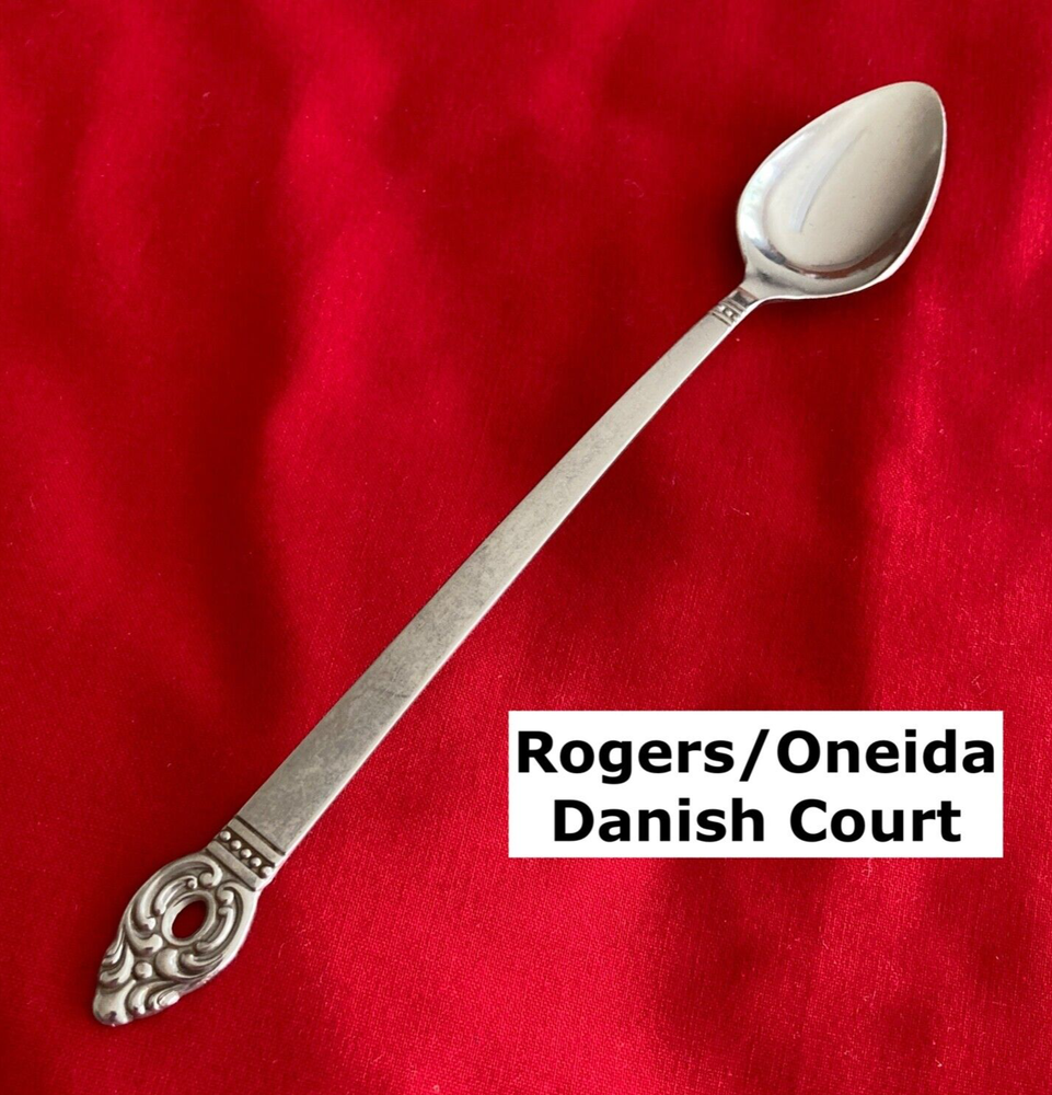 Rogers Oneida DANISH COURT Iced Tea Spoon 7 5/8