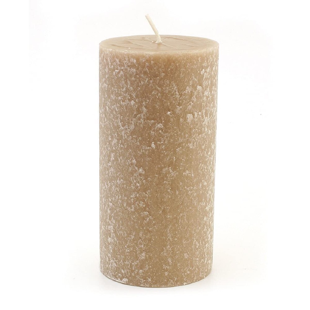 Unscented Timberline Pillar Candle , 3 x 6-Inches, Taupe