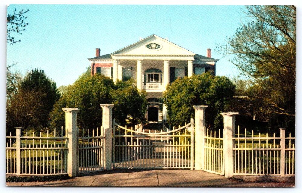 VINTAGE OLD ANTIQUE POSTCARD ROSALIE MANSION HOUSE GATE HISTORIC MUSEUM LANDMARK