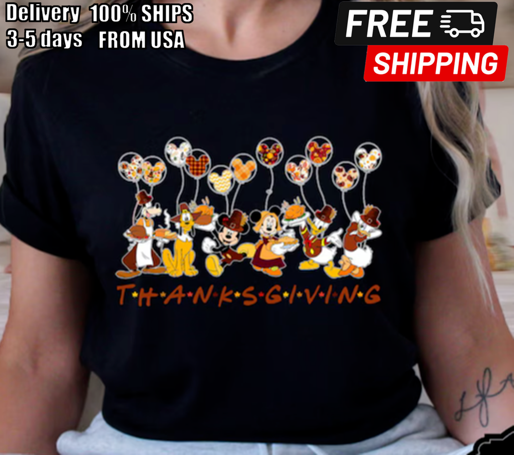Mickey And Friends Thanksgiving Shirt, Disney Thanksgiving Shirt, cute/new