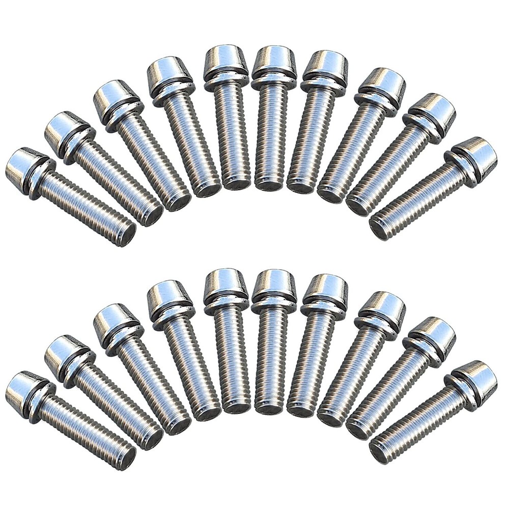 M5x20mm Bike Allen Hex Tapered Stainless Bolts Screws with Washer for MTB STEM