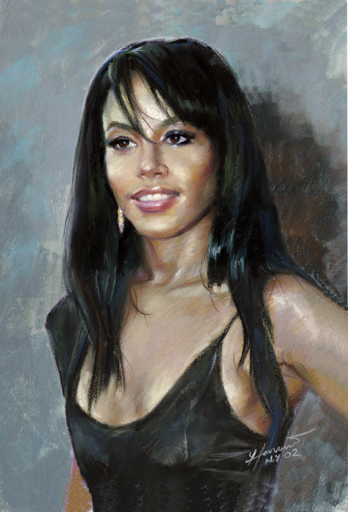 Aaliyah Dana Haughton American singer and actress Giclee print on Canvas by Star-image