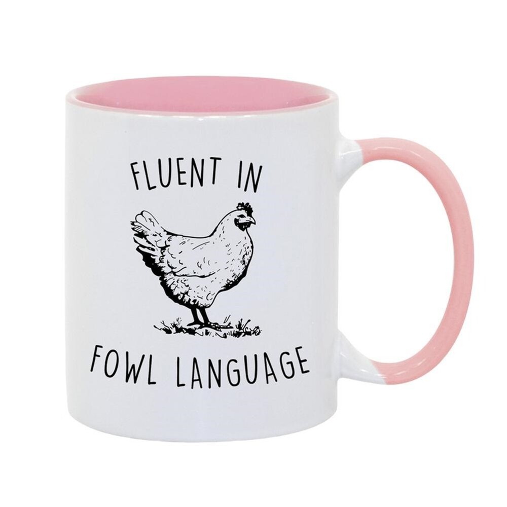 Ceramic Coffee Cup Chicken Patten Mug 11 Oz Modern Coffee Mugs for Tea Milk4731