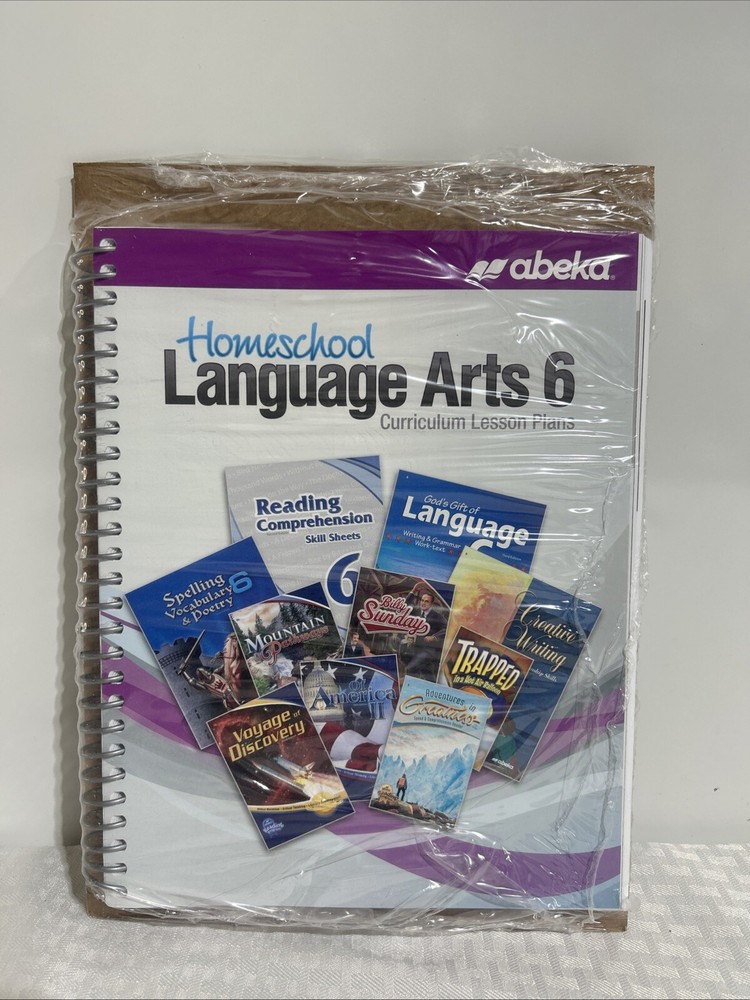 Abeka Homeschool Language Arts 6 Curriculum Spiral Bound Lesson Plans New-image